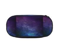 Universe with Stars and Galaxy Interstellar Print Large Capacity Pencil Pen Pouch Students Dual Zip School Stationery Makeup Storage