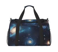 Universe with Stars and Galaxy Print Foldable Carry On Tote Large Capacity Hand Carry Bag for Airplane Weekend Getaways