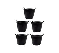 UniverseGismo 42L 42 Litre Large Multi Purpose Flexi Tub - BLACK - Robust Flexible Storage Container Bucket (5)