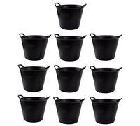UniverseGismo 42L 42 Litre Large Multi Purpose Flexi Tub - BLACK - Robust Flexible Storage Container Bucket (10)