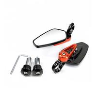 Universial 7/8" 22mm Motorcycle Rearview Mirrors Aluminum Bar End Mirror Motorbike Handlebar Side(Red)