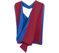 University Academic Graduation Hood (Masters/PhD) Hood/Cape Only for Doctoral/PostGraduate, One Size UniSex, Traditional Design (Maroon with Royal Blue)
