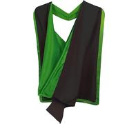 University Academic Graduation Hood (Masters/PhD) Hood/Cape Only for Doctoral/PostGraduate, One Size UniSex, Traditional Design (Black with Emerald Green)