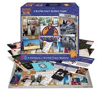 University Games 33273 Murder Mystery Party Game Jigsaw Puzzle Passport, One Size, Blue