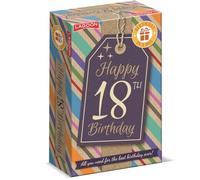 University Games Birthday in a Box: 18th Birthday Gift - 18th Birthday Gift - Complete Party in a Box | Balloons, Bunting, Game, Candle & Keepsake Keyring | Letterbox Surprise