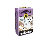 University Games Double 6 Dominoes Tin, White