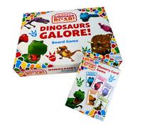 University Games The World of Dinosaur Roar Kids Board Game & Memory Card Game Bundle - Dinosaurs Galore Board Game + 54 Card Matching Game - Dinosaur Educational Toy for Toddlers Age 3+