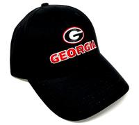 University Georgia Bulldogs Hat Adjustable Classic MVP Cap, Black, One Size