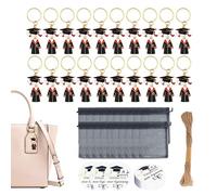 University Graduate Souvenir Keychain, 20 Pieces, Greeting Charms for New Graduates, Nurses and Gala Evening | Graduation and Diploma Keyring | Graduation Keyring Exam Past Bag Pendants
