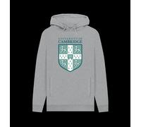 University Of Cambridge Shield Unisex Heather Grey Hoodie University Of Cambridge Light Grey 4XL