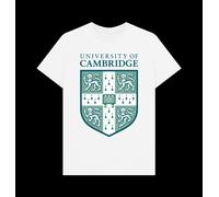 University Of Cambridge Shield Unisex White T-Shirt Colour: White, Size: S University Of Cambridge White 4XL