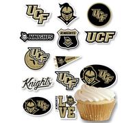 University of Central Florida Cupcake Topper Party Supplies for UCF Football, Birthday, Graduation Party Decorations (24 Pieces) (UCF Knights)