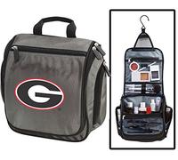 University of Georgia Toiletry Bags or Mens UGA Bulldogs Shaving Kit HANGABLE Travel Bag, Gray, One Size, University of Georgia Toiletry Bag Travel Organizer