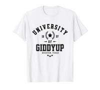 University of Giddyup Houston Texas Value Graphic T-Shirt, Men, White, M