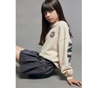 University Sweatshirt with Letters on the Back ecru