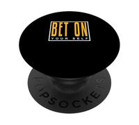 University Varsity-Gold Bet On You Yellow PopSockets Adhesive PopGrip