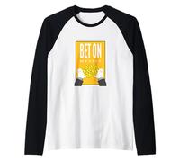 University Varsity-Gold Color Bet On Myself-v2 Yellow Raglan Baseball Tee