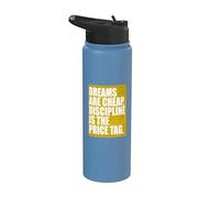 University Varsity-Gold Color Discipline is The Price Tag Stainless Steel Insulated Water Bottle