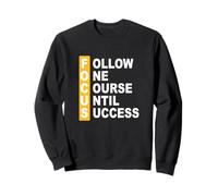 University Varsity-Gold Color Follow The Course Yellow Sweatshirt