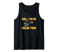 University Varsity-Gold Color Girl You Be Killin' Them Tank Top
