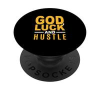 University Varsity-Gold Color God, Luck and Hustle Yellow PopSockets Adhesive PopGrip