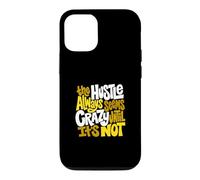 University Varsity-Gold Color Hustle Ain't So Crazy Yellow Case for iPhone 12/12 Pro