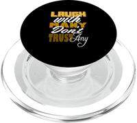 University Varsity-Gold Color Laugh But Don't Trust PopSockets PopGrip for MagSafe