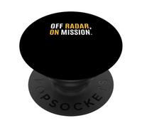 University Varsity-Gold Color Off Radar, On Mission. Yellow PopSockets Adhesive PopGrip
