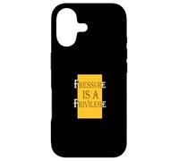 University Varsity-Gold Color Pressure Is A Privilege Case for iPhone 17