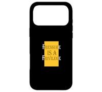 University Varsity-Gold Color Pressure Is A Privilege Case for iPhone 17 Pro Max