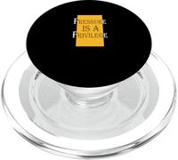 University Varsity-Gold Color Pressure Is A Privilege PopSockets PopGrip for MagSafe