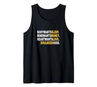 University Varsity-Gold Color Soul Needs God Yellow Graphic Tank Top