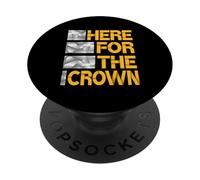 University Varsity-Gold Here For The Crown yellow Graphic PopSockets Adhesive PopGrip