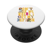 University Varsity-Gold I Gatekeep The Drip Yellow PopSockets Adhesive PopGrip