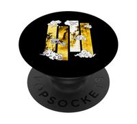 University Varsity-Gold Japanese Cliffs Scene Yellow PopSockets Adhesive PopGrip