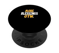 University Varsity-Gold More Blessings Coming Y'all Yellow PopSockets Adhesive PopGrip