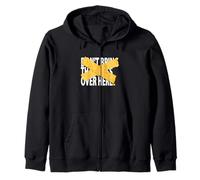 University Varsity-Gold Not Over Here Varsity-Gold Zip Hoodie