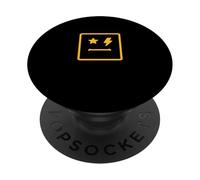 University Varsity-Gold Star Lightening Square Face Yellow PopSockets Adhesive PopGrip