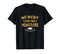 University Varsity-Gold The Hustle Never Sleeps Varsity-Gold T-Shirt