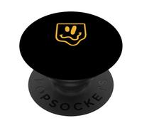 University Varsity-Gold Wavy Square Face Yellow PopSockets Adhesive PopGrip