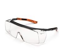 Univet 5X7.01.00.00 "5X7" Goggles with Clear Glass, Black/Orange
