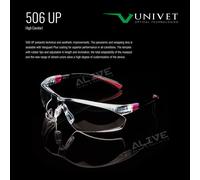 Univet Safety Glasses 506 UP Clear Plus Anti-Scratch & Anti-Fog Lens Spectacles