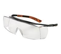Univet 5X7.01.00.00 "5X7" Goggles with Clear Glass, Black/Orange