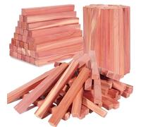 UNIVIVO 50PCS Cedar Sticks, 100% Aromatic Red Cedar Blocks for Closet Storage, Wardrobe, Closets Drawers