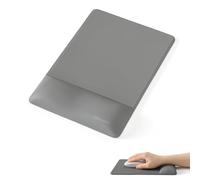 UnivoColors Design-Wave Wrist Rest Mouce Pad,PE Mouse Sliding Panel+Artificial Sheepskin+Memory Foam+Ergonomic+Anti-Slip Gel,Resilience Support During Work and Gaming,Mouce Accessory,Grey