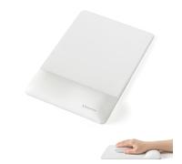UnivoColors Design-Wave Wrist Rest Mouce Pad,PE Mouse Sliding Panel+Artificial Sheepskin+Memory Foam+Ergonomic+Anti-Slip Gel,Resilience Support During Work and Gaming,Mouce Accessory,White