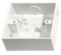 Univolt SFB1/44 Single 44mm White PVC Surface Box Square Corner 1xMT K.O & 1x Conduit K.O (10 Pack)