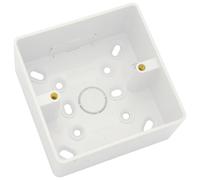 Univolt SFR1 Single 32mm White PVC Surface Box Round Corner 1xMT K.O & 1x Conduit K.O (10 Pack)