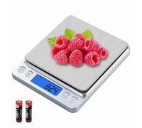 UNIWEIGH Digital Food Scale,3kg/0.1g Pocket Kitchen Scale Measure in Grams and oz for Loss Weight,Cooking Baking,Jewelry,High Precision Gram Scale with 6 Units,Small Coffee Scale with 2 Trays,LCD,Tare