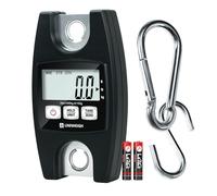 UNIWEIGH Digital Hanging Scale 660lb/300kg Handheld Crane Scales | Industrial Scales with Hooks,Luggage Scales with LCD/Hold/Tare for Weighing,Farm Hunting,Fishing Outdoor,Suitcases(Black)